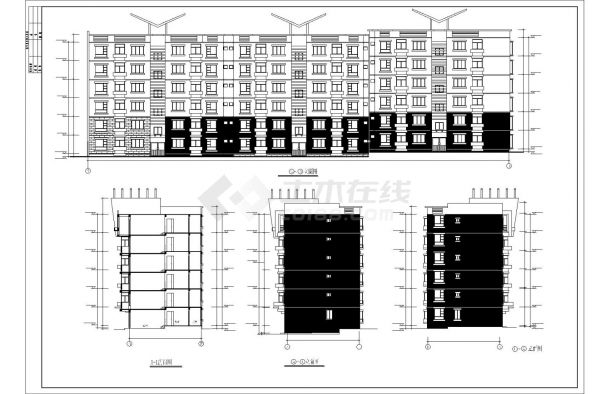 底层商铺住宅剖面CAD参考图-图一