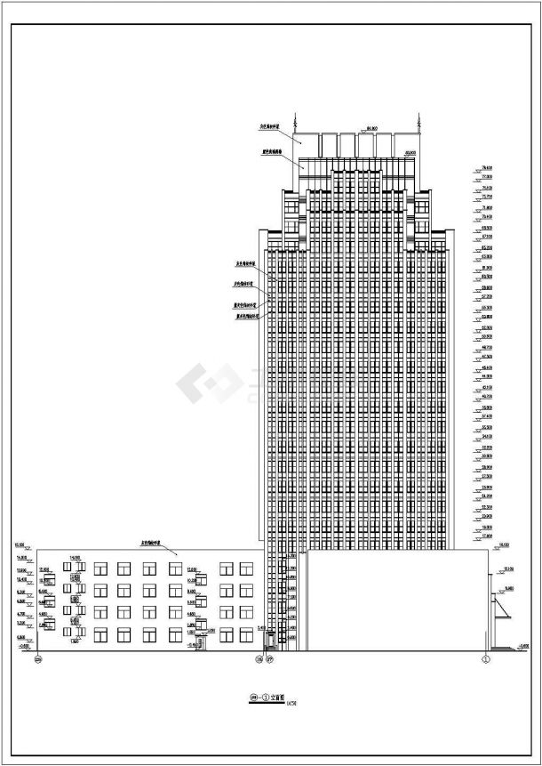 某地19层网梁楼盖结构酒店建筑设计施工图-图一