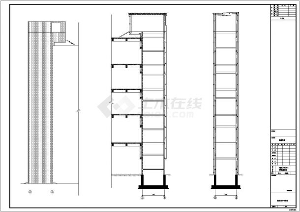 钢结构电梯井道详剖面CAD参考图-图二