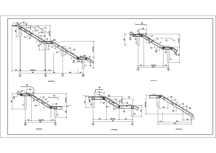 弧形梁氏楼梯框架设计CAD套图_图1