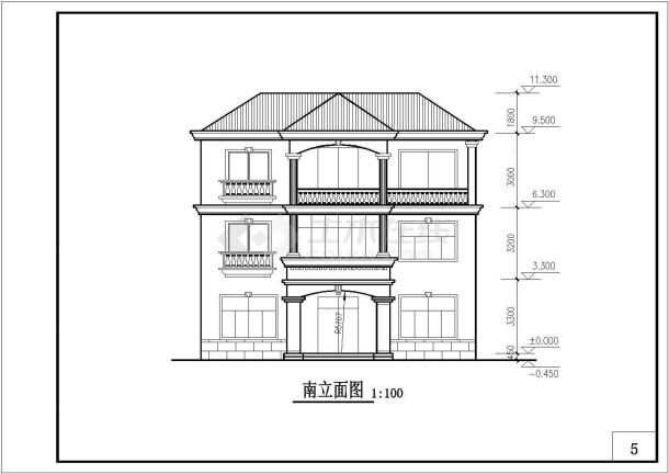 实用新农村建设住宅施工图11.8x8.2-图一