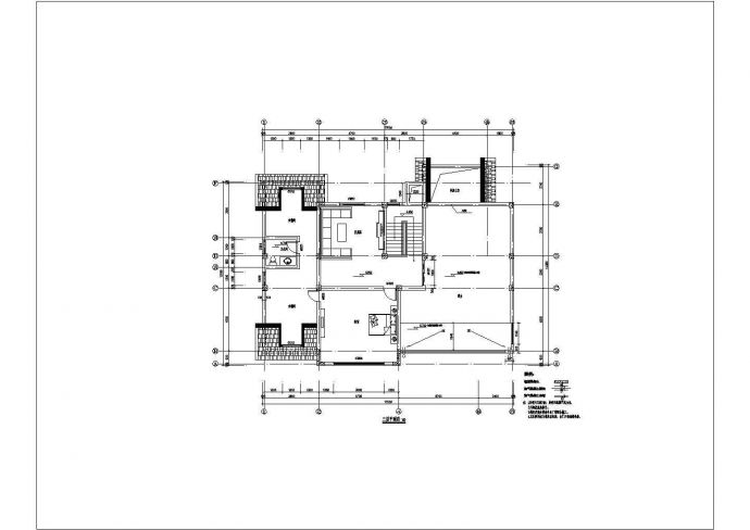 一套经典的别墅建筑施工图（共10张）_图1