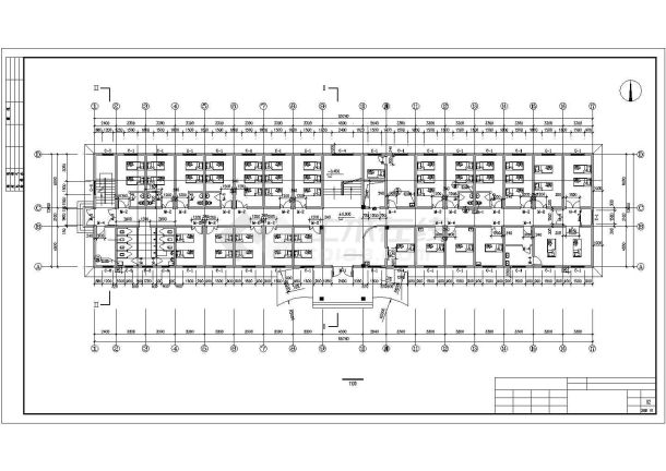 北方某医院住院楼cad建筑设计施工图-图二