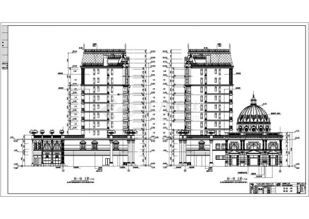 合生地产经典高层住宅建筑设计图纸-图二