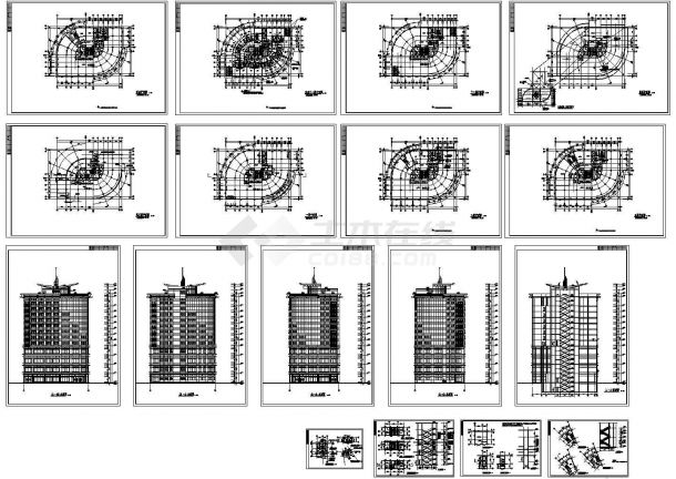 某地酒店大厦建筑cad施工图-图一