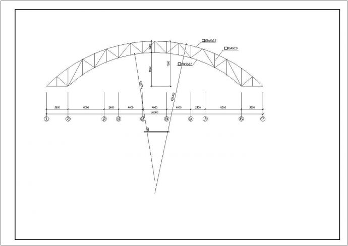 某精致金属拱型波纹屋盖参考CAD详图_图1