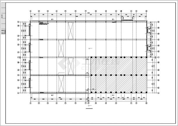 75t(20t)吊车钢结构厂房结构施工图（含建筑图）-图一