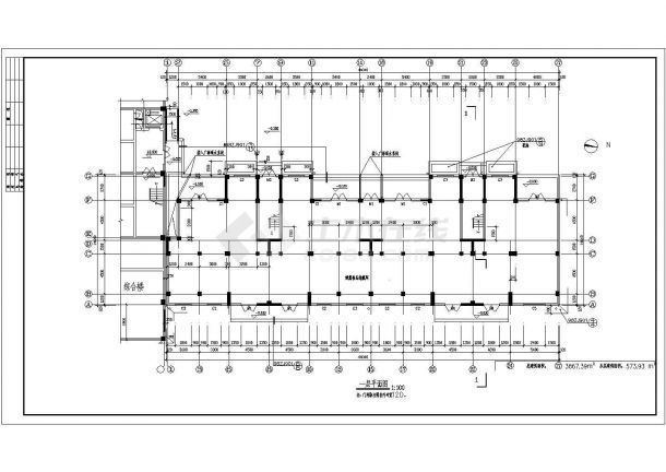 经典商住楼设计建筑CAD布置图-图二