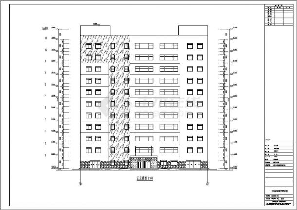 厦门某11层钢结构高层办公楼建筑设计施工图（毕业设计）-图一