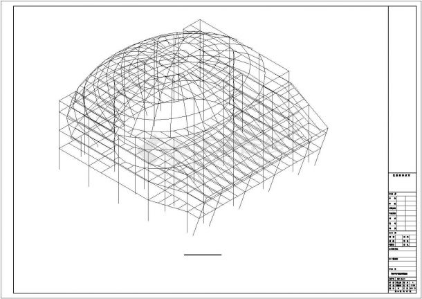 大型商场中厅钢框架结构施工图-图二