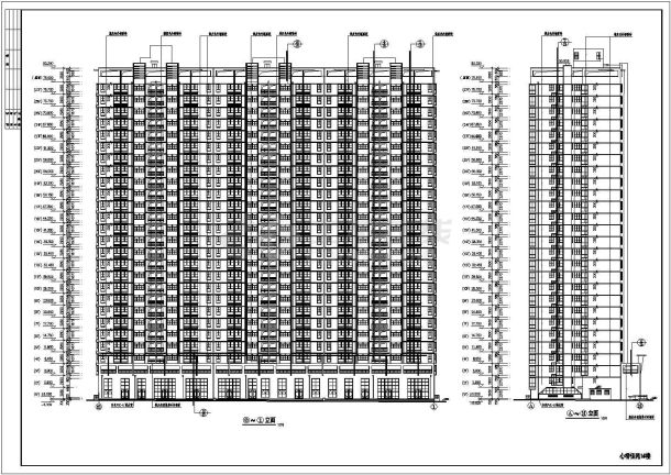 某高层住宅建筑cad施工图-图一