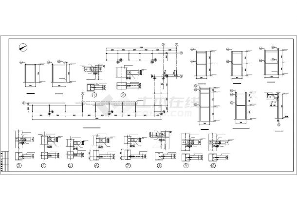 带吊车门式钢架结构单层厂房施工图（全套）-图二