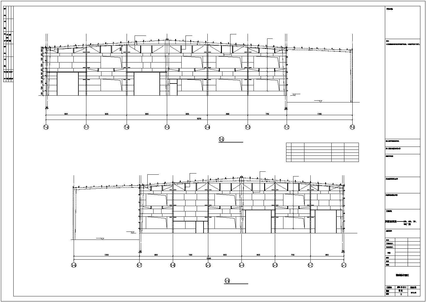 单层门式钢架厂房CAD参考图