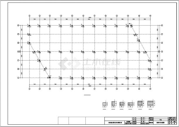 [厂房]单层门式刚架结构工业园生产车间结构图（含建筑图）-图二