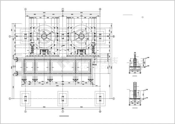 100t两层框剪结构钢包精炼炉结构施工图（含建筑图）-图一