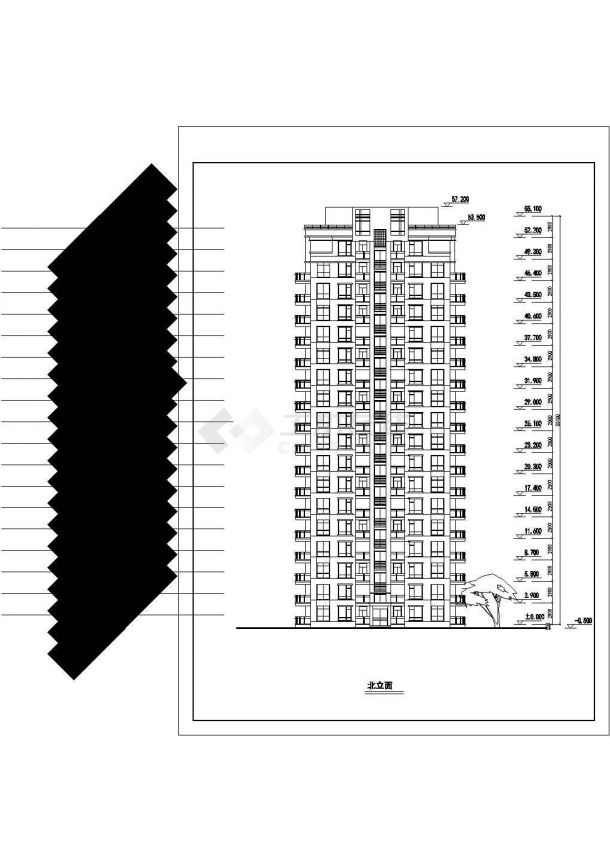 某地精品高层住宅建筑设计CAD图-图一