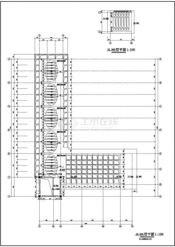 某地区多层市场综合楼施工图（共11张）-图一