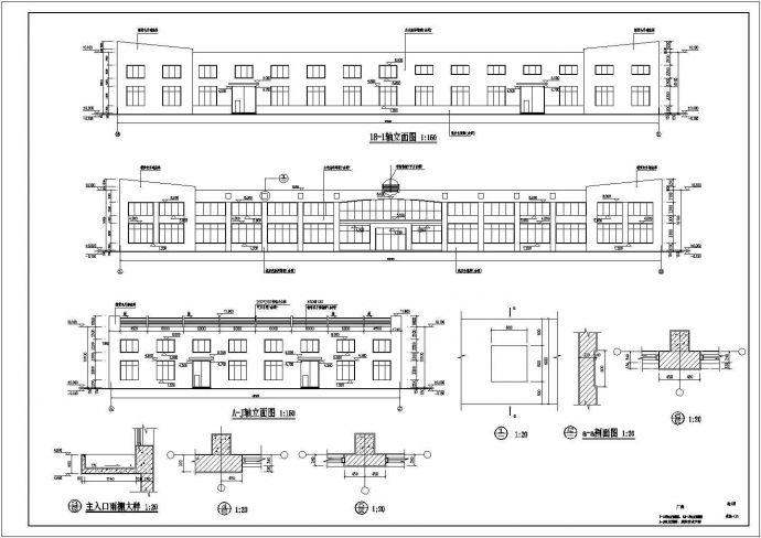 盐城某单层框排架结构厂房建筑设计施工图_图1