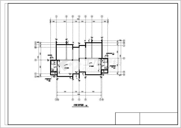 双拼别墅建筑设计CAD施工图-图一