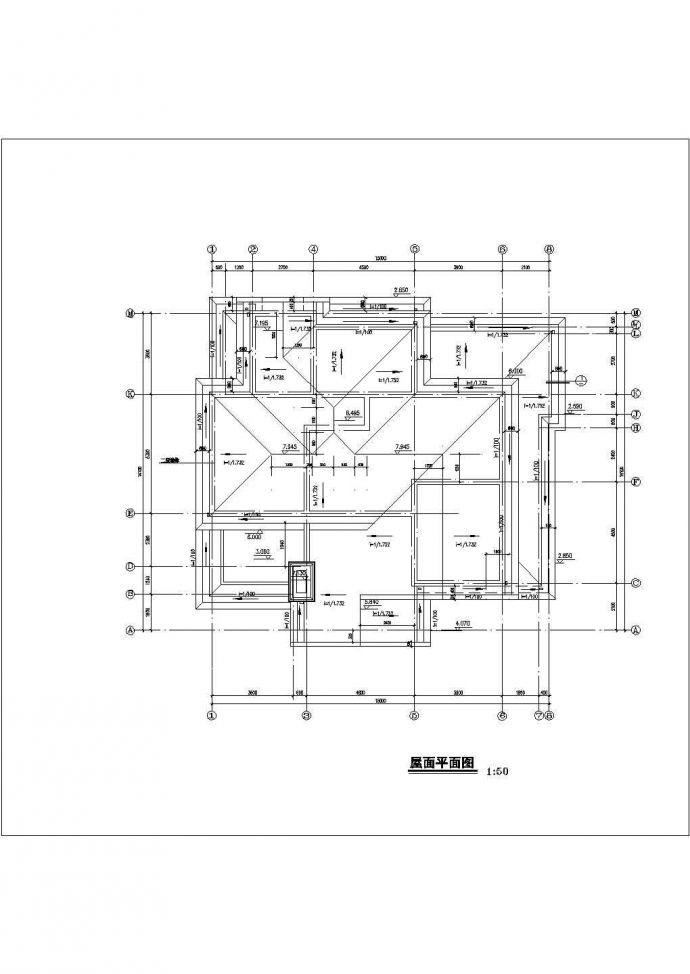 某别墅建筑设计CAD图（共6张）_图1