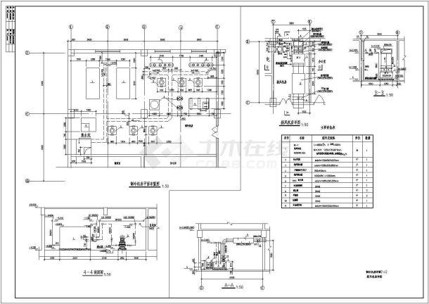 某工厂的制冷机房大样设计图CAD-图二