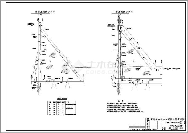 玉树州查日扣水电站工程可研阶段重力坝结构图-图二