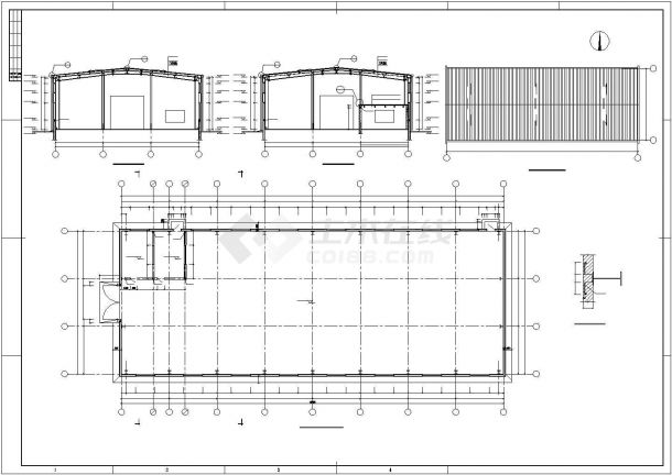 [新疆]钢结构厂房结构施工图（含建筑图，独立基础）-图一