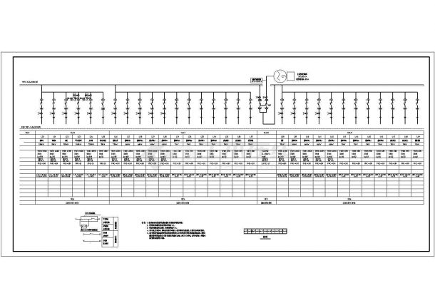 某大型纺织厂配电设计高低压电气图-图二