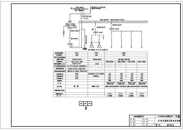 某住宅小区高低压配电设计高低压柜电气设计图-图二