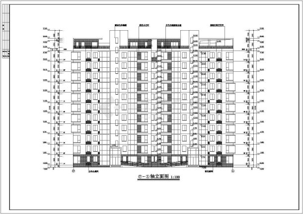 某地精品小高层住宅建筑设计cad方案图-图二