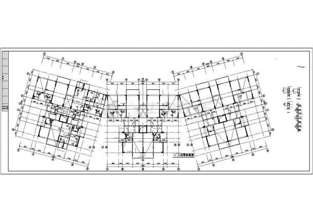 某地高档小区住宅建筑CAD平面布置参考图-图二