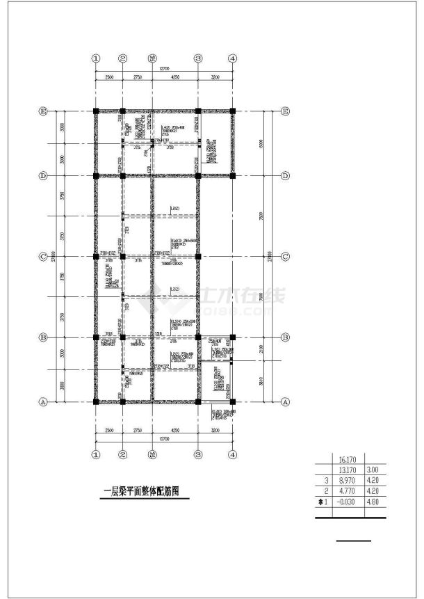 某地大型配电室结构CAD布置图纸-图一