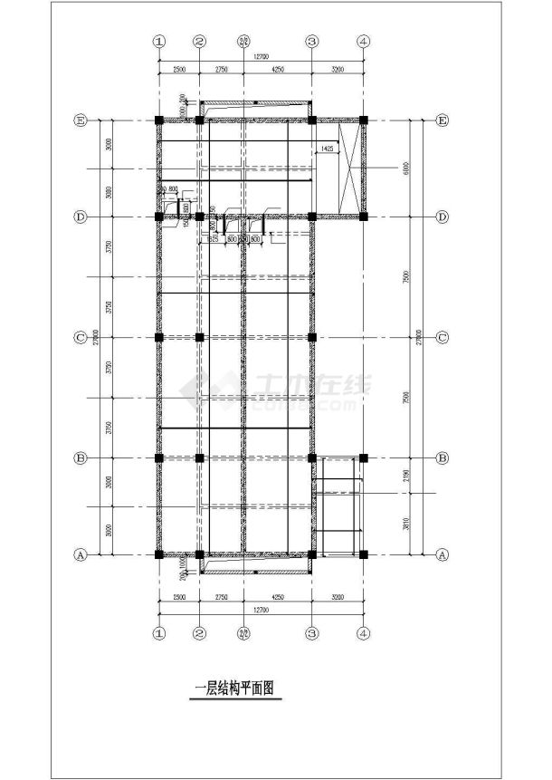 某地大型配电室结构CAD布置图纸-图二