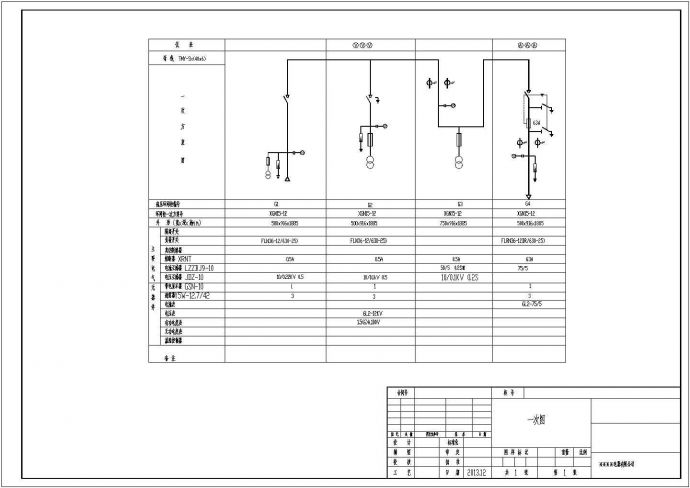 某配电工程高压环网柜电气设计图_图1
