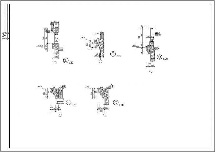 某地多层小别墅建筑设计方案CAD图_图1