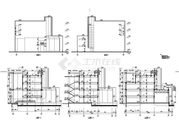 某地厂区办公楼建筑CAD施工图纸（含设计说明）-图一