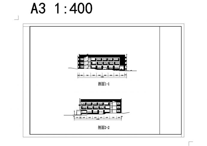 江苏某市中学教学楼建筑方案设计图_图1