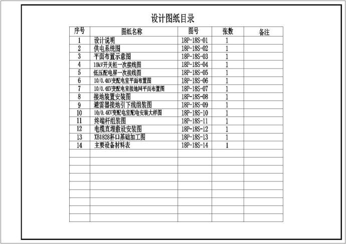 某科技有限公司10/0.4KV配电工程施工设计图_图1