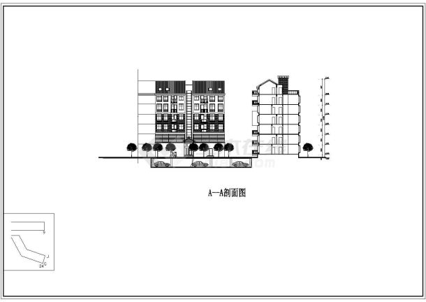 某地区经典的商业楼建筑施工图（共9张）-图二