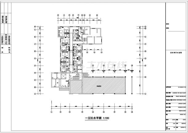 [重庆]快捷酒店给排水施工图纸-图一