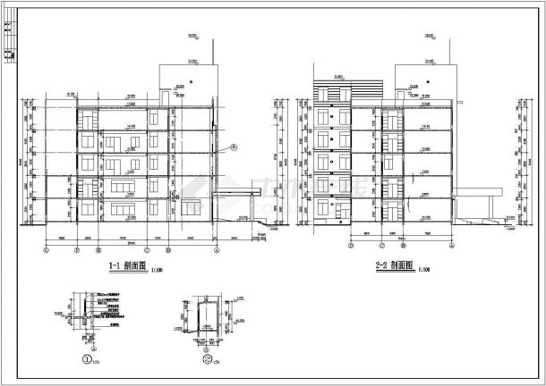 某地五层砖混结构医院建筑设计方案图-图二