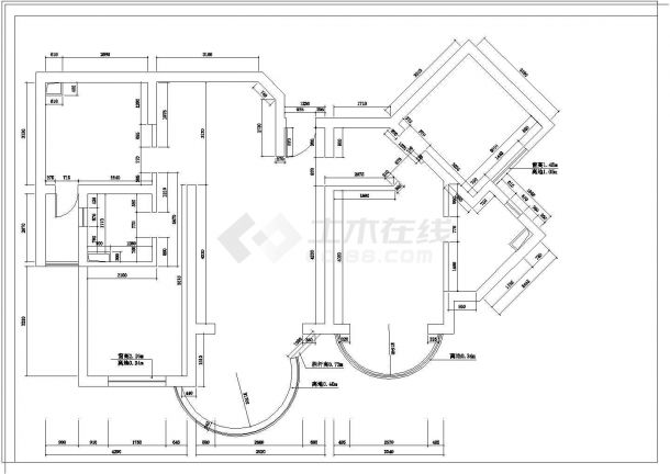 花园别墅建筑施工CAD详图-图二