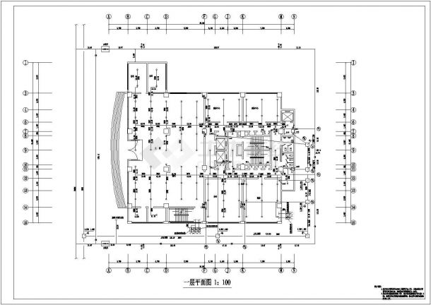 多层大酒店给排水系统规划CAD详细参考图-图一