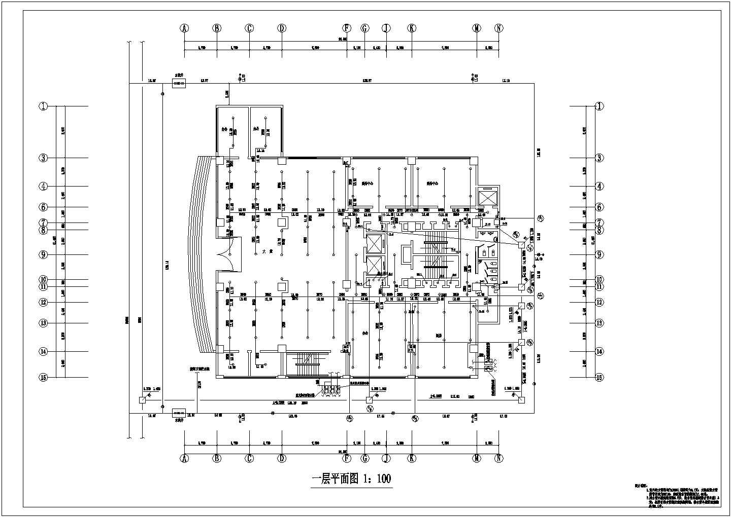 多层大酒店给排水系统规划CAD详细参考图