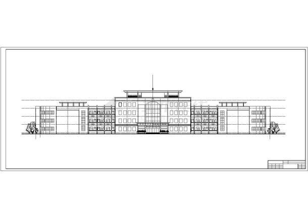 某小学教学办公楼cad施工图-图一