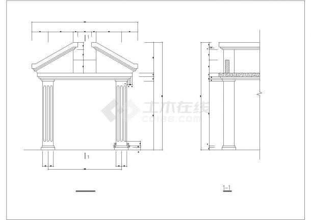 某别墅CAD建筑施工图纸-图二