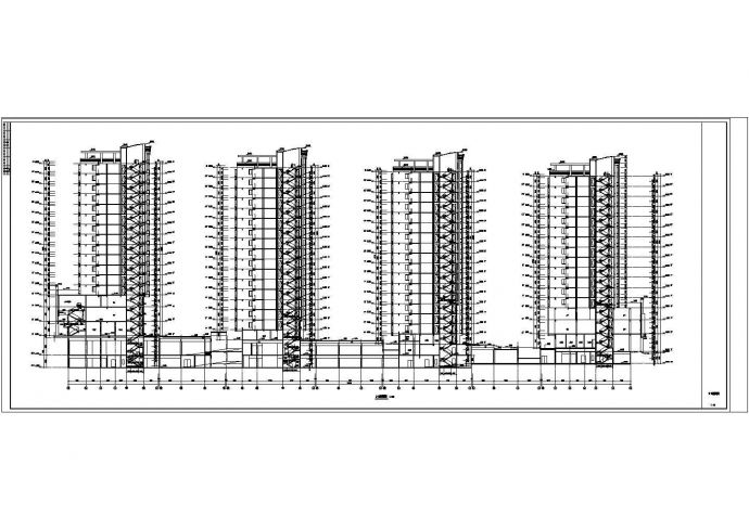 某商住楼三层裙房部分建筑设计方案图_图1
