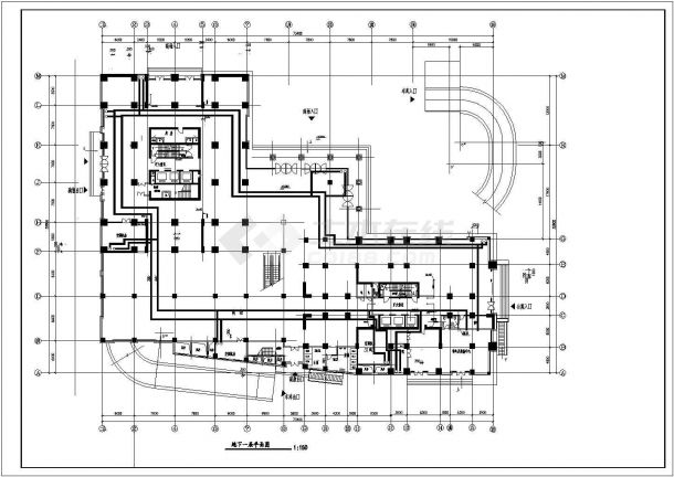 经典建筑给排水设计平面图-图一