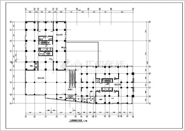 经典建筑给排水设计平面图-图二