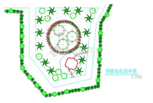 某精致地花园绿化设计CAD套图-图二